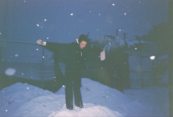 the quiet wonder of snowfall in the dark, and the world goes blank from your bedroom window